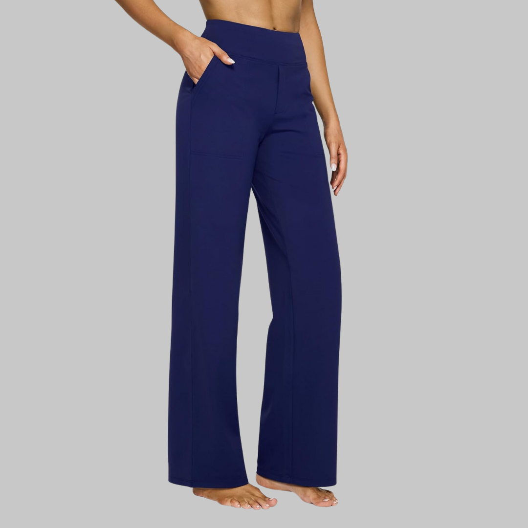 Women's stretch trousers with fitted cut