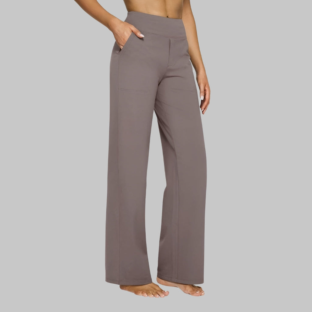 Women's stretch trousers with fitted cut