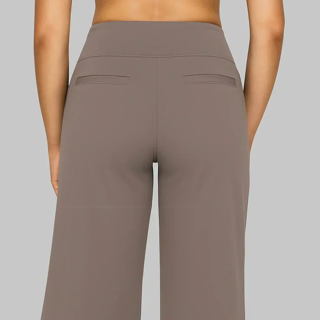 Women's stretch trousers with fitted cut
