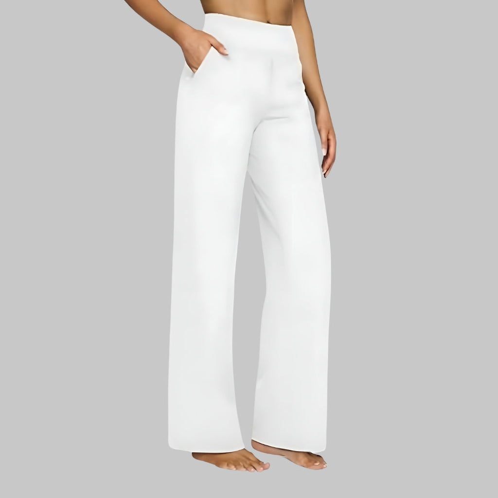 Women's stretch trousers with fitted cut