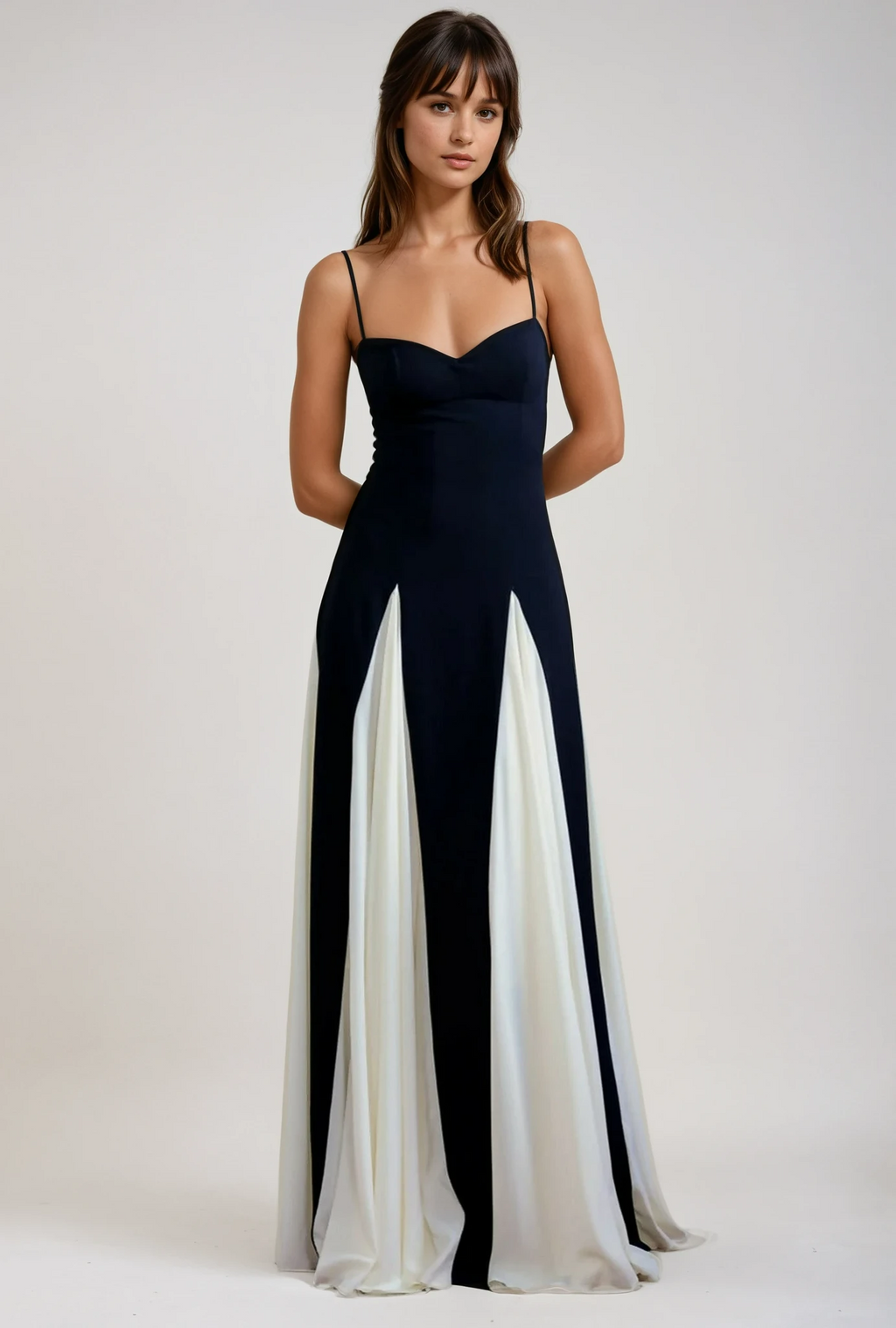 Women's spaghetti strap formal maxi dress
