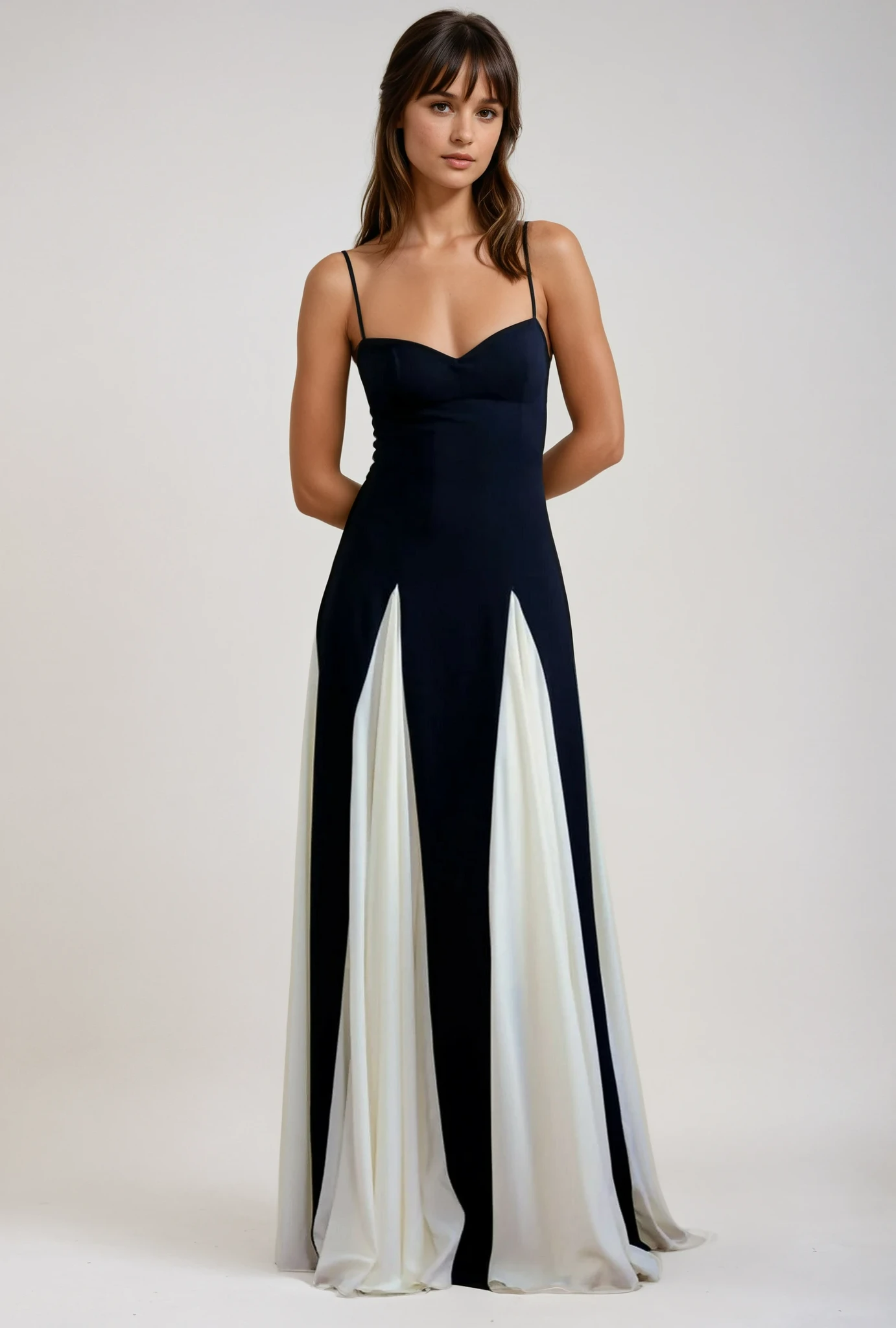 Women's spaghetti strap formal maxi dress