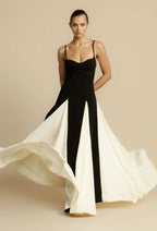 Women's spaghetti strap formal maxi dress