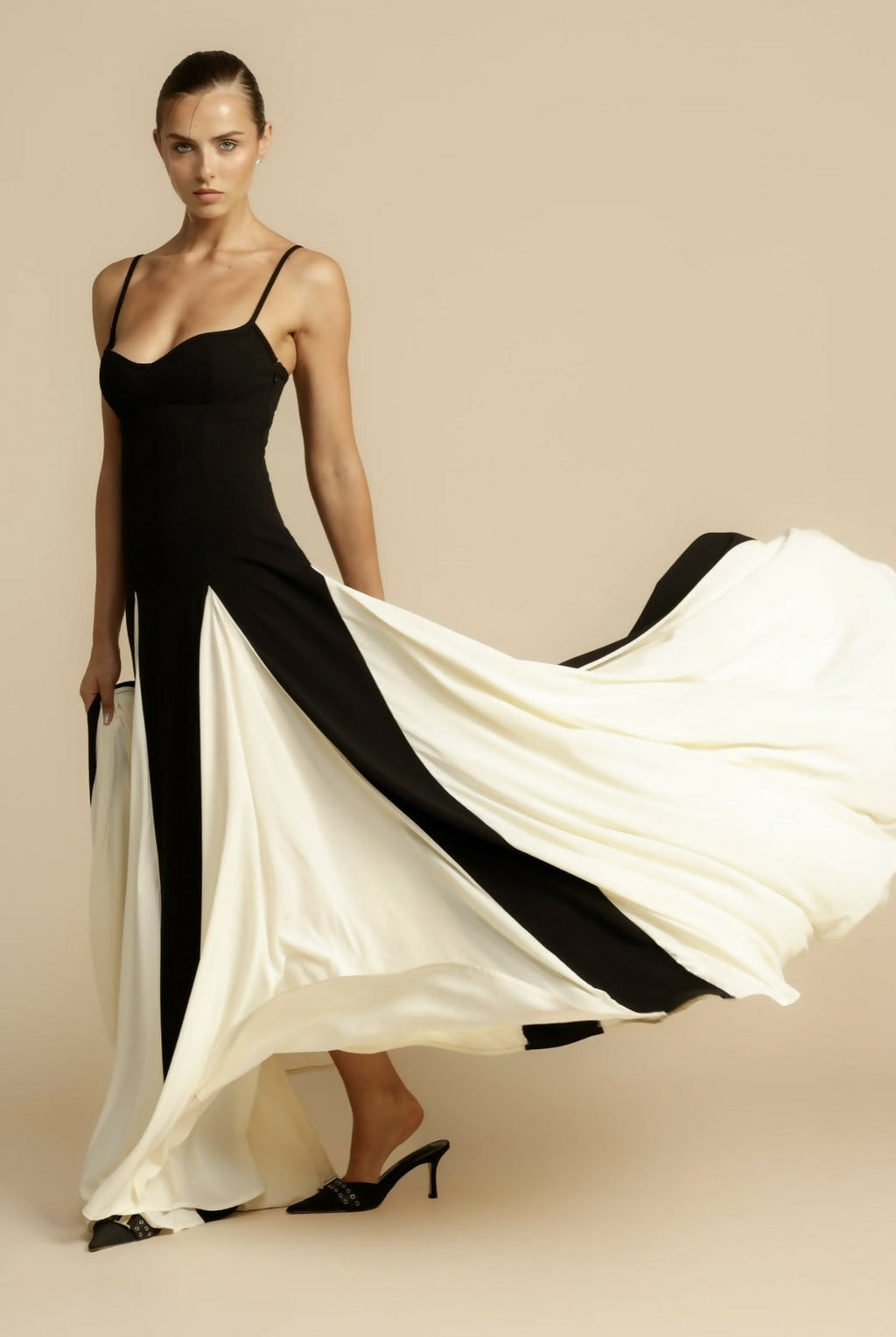 Women's spaghetti strap formal maxi dress