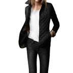 Women's tailored jacket with structured collar and front button fastening