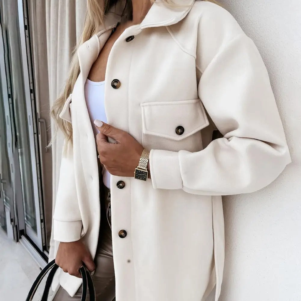 Women's thickened jacket with structured collar
