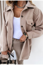 Women's thickened jacket with structured collar