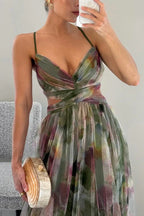 Women's twisted cut-out maxi wedding guest dress