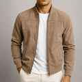 Men's urban jacket with zip fastening and front pockets