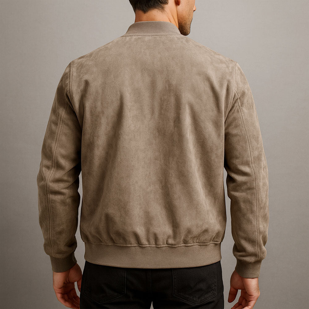 Men's urban jacket with zip fastening and front pockets