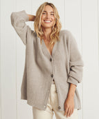 Women's V-neck cardigan with button fastening