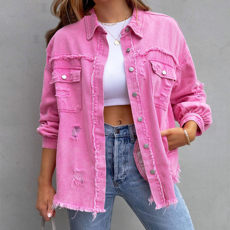 Women's vintage-inspired jacket with front fastening