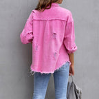 Women's vintage-inspired jacket with front fastening