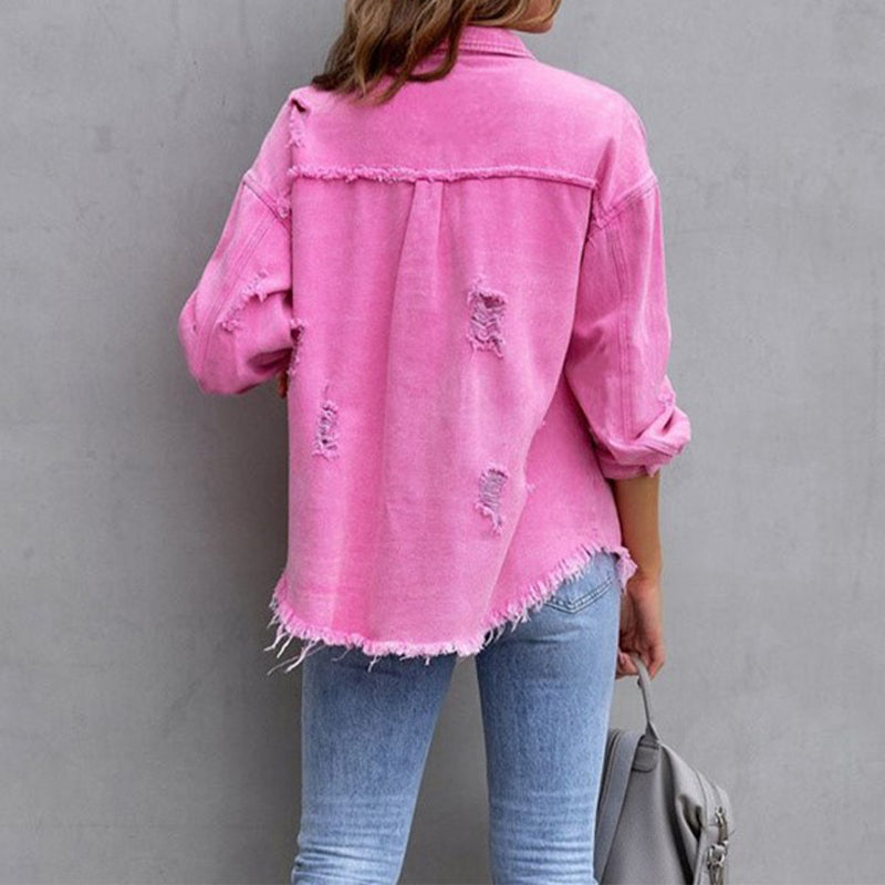 Women's vintage-inspired jacket with front fastening