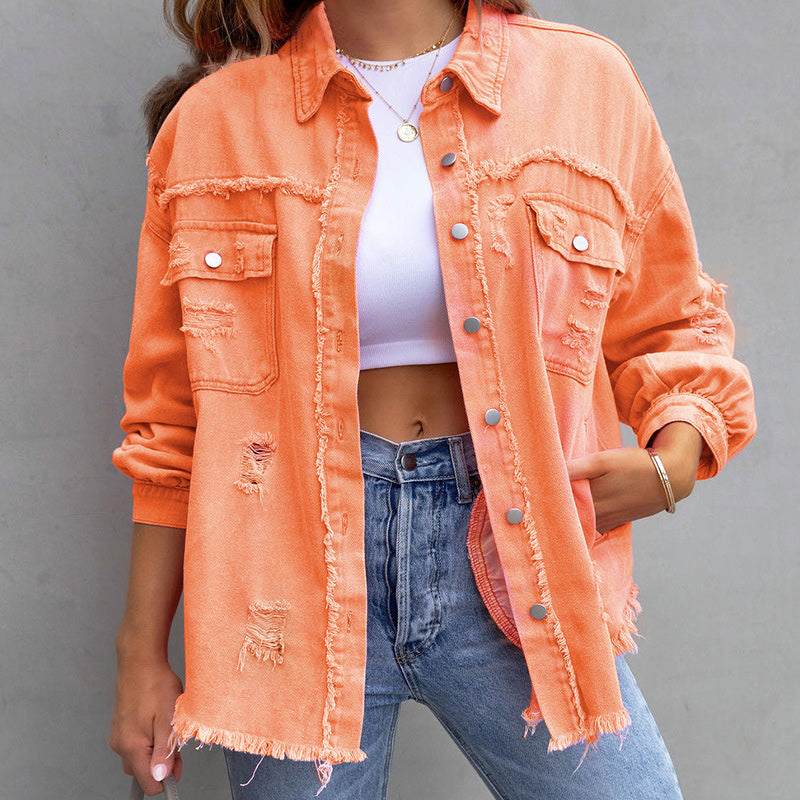 Women's vintage-inspired jacket with front fastening