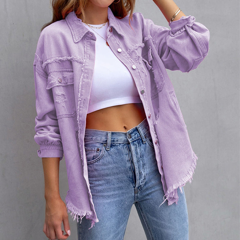 Women's vintage-inspired jacket with front fastening