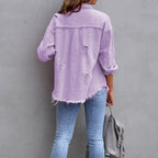 Women's vintage-inspired jacket with front fastening