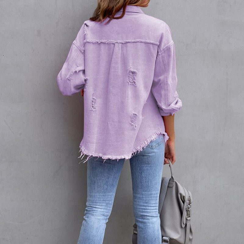 Women's vintage-inspired jacket with front fastening