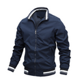 Men's zip-up jacket with stand collar